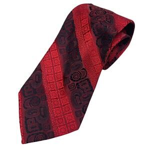 Vintage Wemlon Gentry Wembley Striped 100% Polyester Wide Mens Necktie Tie